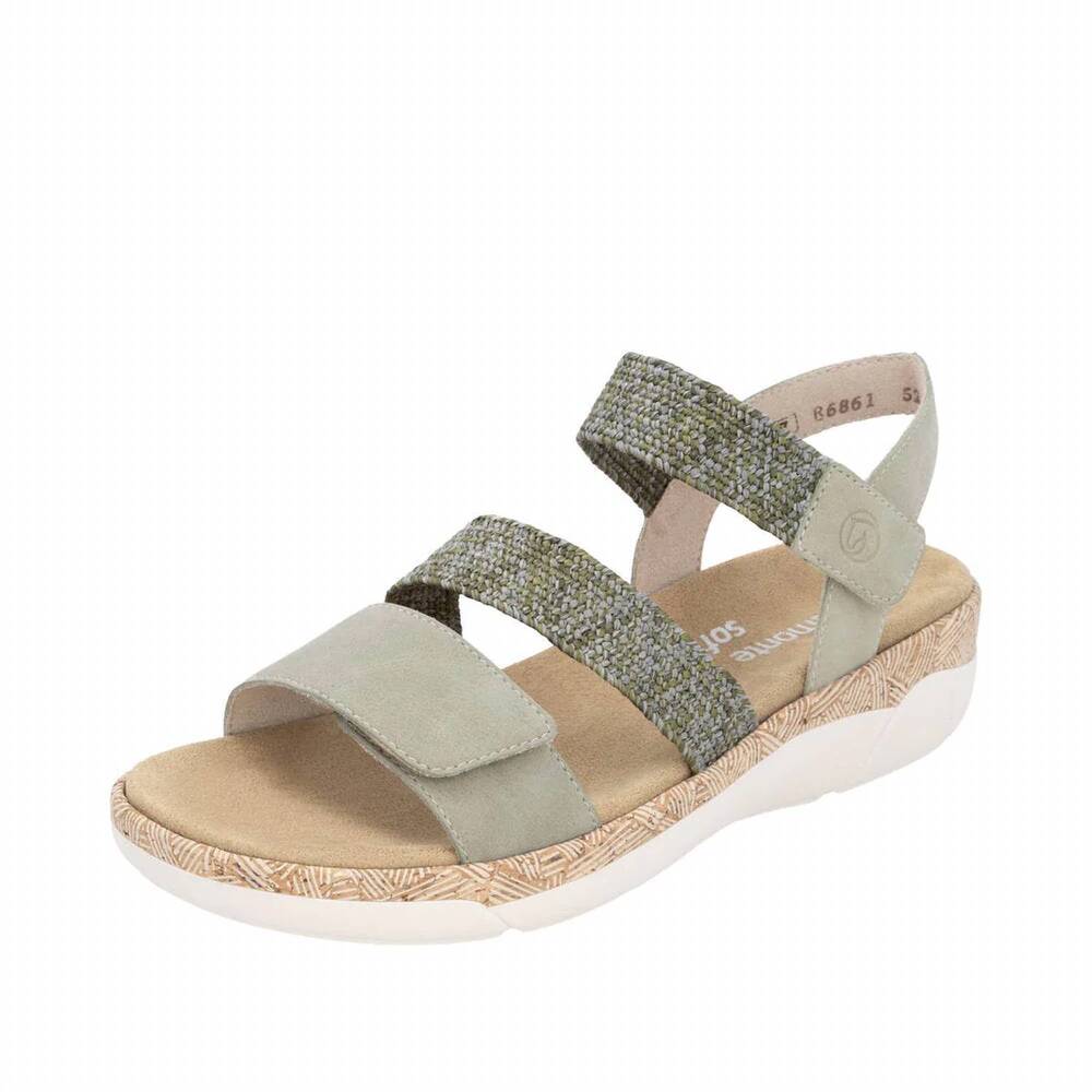 NEW REMONTE women's jocelyn 61 strap sandal in olive green